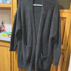 Cardigan Xl/XXL NEW gray soft pockets stretchy